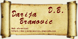Darija Branović vizit kartica